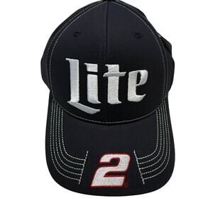 Team Penske Hat Cap Snap Back One Size Navy White NASCAR Racing Brad Keselowski